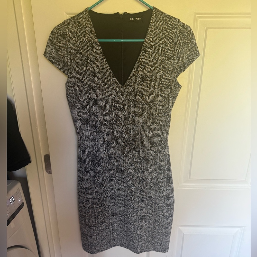 Express houndstooth print Mini Dress